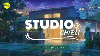 🍑🍑【BGM GHIBLI】1 Hour Relaxing Studio Ghibli Music for Studying and Sleeping 🍑🍑
