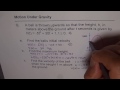 motion under gravity derivative application