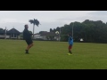 8 years old stanley doing keepy uppies with wynton rufer