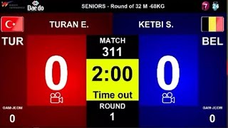 2021 European Seniors Championship M-68 E.TURAN (TUR) VS S.KETBİ (BEL)