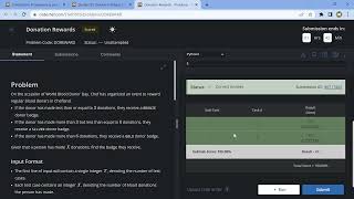 CodeChef:START95- Donation Rewards Problem Solution || 21st June 2023