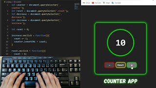 ASMR Programing - How to make a counter App in JavaScript - No Talking