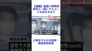 【逮捕】生徒に睡眠誘発剤と一緒にアルコールを飲ませます