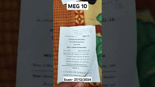 MEG10 previous year question paper|| English studies in India|| IGNOU Exam ||#englishliterature