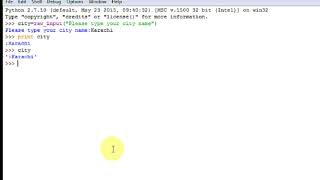 Raw input in python