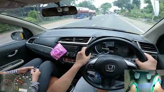 POV Drive Brio /Tutorial Cara Ngepasin Body Kanan Saat Berpapasan dengan Mobil Lain di Jalan Raya