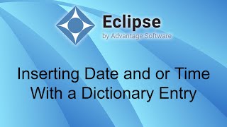 Inserting Date and or Time With a Dictionary Entry