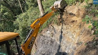 Mountain Road Excavation-Opening New Mountain Road Track on Roadless Rural Village