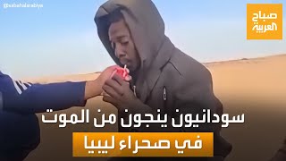 قصة نجاة من الموت.. شبان سودانيون ينجون بأعجوبة من الصحراء الليبية!