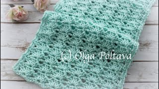 Como Tejer una Bufanda de Abanicos Fácil, Crochet Tutorial Paso a Paso, Crochet Video Tutorial