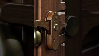 Wooden door latch with safety pin #latch #lock