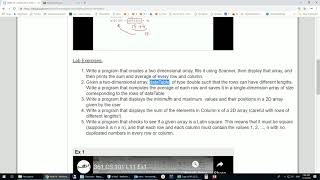 391 cs120-101 2-D Arrays Week 10 Ex 2