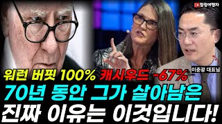 [인터뷰] 워런 버핏 100% VS 캐시우드 -67%, 고수들도 이 방법 안 쓰면 완전 망할 수 있습니다! 워런 버핏이 70년 살아남은 이유 (레그넘 투자자문 이춘광 대표님)