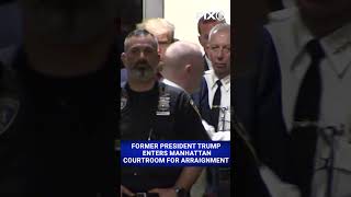 Former President #Trump enters Manhattan courtroom for arraignment #shorts