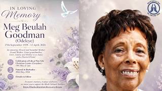 Live Stream of Funeral Service for Meg Beulah C. Goodman