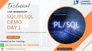 SQL/PLSQL Demo by Learnomate Technologies