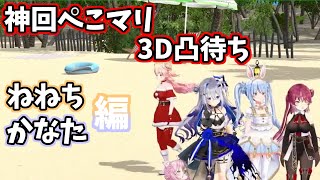 【神回】mocopiに敗北したぺこマリ3D凸待ちねねち/かなた編【ホロライブ切り抜き/宝鐘マリン/兎田ぺこら/桃鈴ねね/天音かなた】