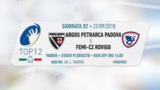 TOP12 2018/19, Giornata 2 - Argos Petrarca Padova v Femi-CZ Rovigo