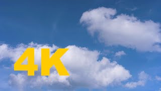 4K Clouds in a Blue Sky (10 minute long time lapse)