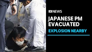 Japanese Prime Minister Fumio Kishida evacuated after explosion | ABC News