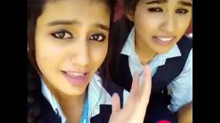 Priya prakash varrier (viral girl) in musically apps