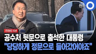 [기자의 시선] 공수처 뒷문으로 출석한 대통령... \