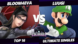 Colossel Top 16 - Bloom4Eva (Bayonetta) Vs. Luugi (Luigi) SSBU Ultimate Tournament