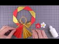 折り紙 お正月飾り しめ縄　梅の花リース 折り方 origami decoration on new year s day plum flower wreath tutorial（niceno1）