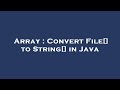 Array : Convert File[] to String[] in Java