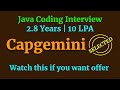 Capgemini Java Coding Interview | Watch this if you want offer