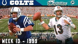 Young Peyton Duels Veteran Marino! (Colts vs. Dolphins, 1999) | NFL Vault Highlights