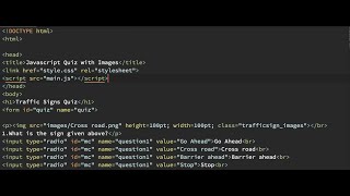 Quiz with Images using Javascript, HTML and CSS