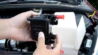 How to change fuel filter 1.6 HDI Peugeot 307, 308 and Citroen C4