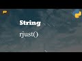 Python String - rjust()