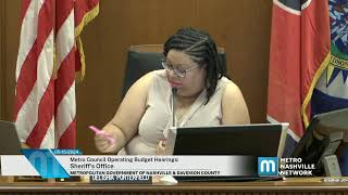 05/15/24 Metro Council Operating Budget Hearings: Sheriff's Office