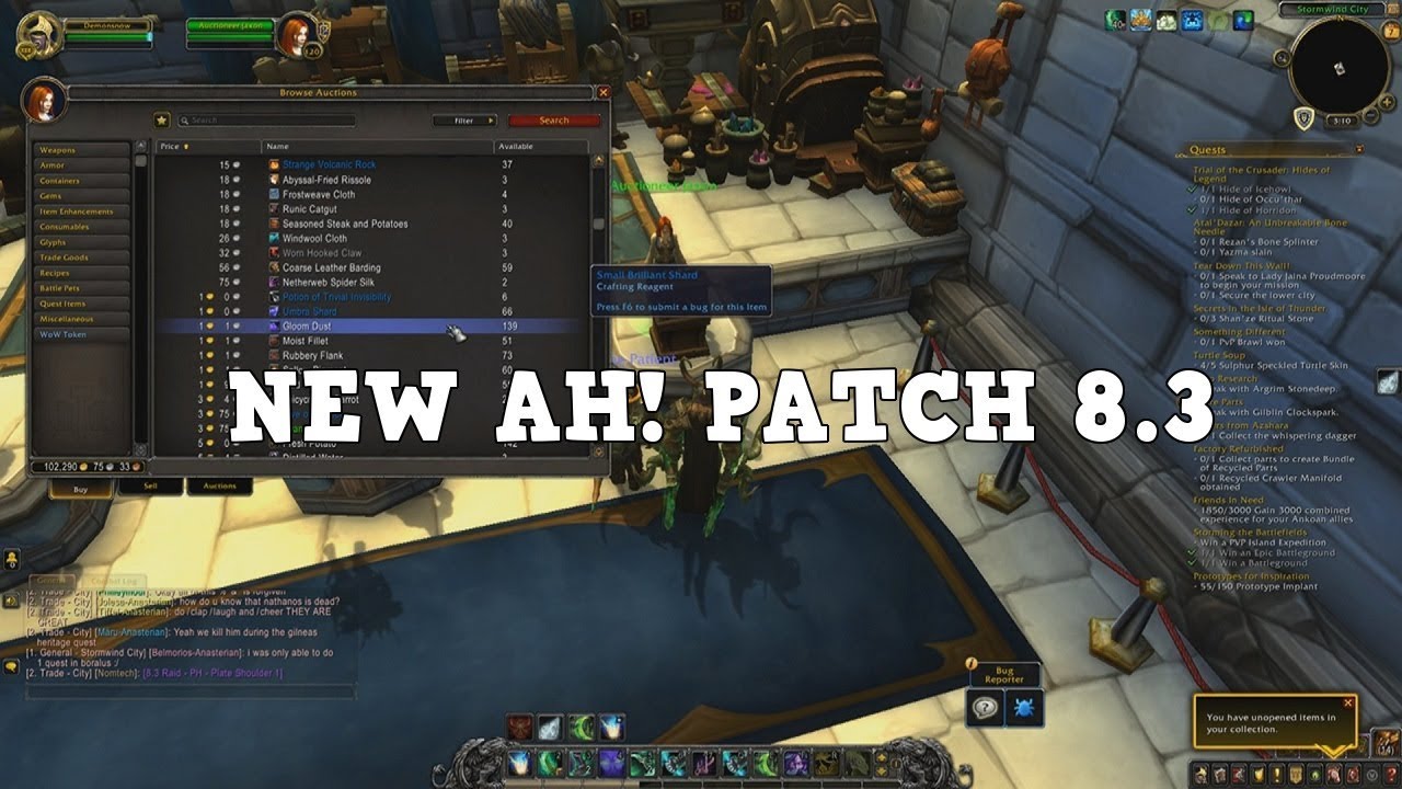 How To Use The BRAND NEW Auction House - Patch 8.3 WoW BFA - YouTube