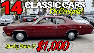 Hidden Gems: 14 Classic Cars Found on Craigslist!