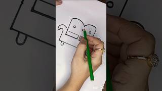 how to draw sofa easy #shorts