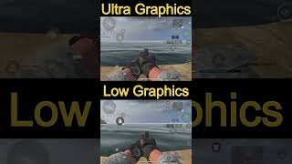 Warzone Mobile water detailing on minimum graphics vs maximum graphics / RTX ON vs OFF