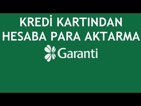 Garanti BBVA Kredi Kartından Hesaba Para Aktarma - YouTube