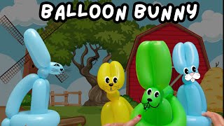 How to make balloon bunny. How to make balloon animals. balloon animals for beginners