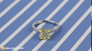 Fancy Yellow Cushion Diamond Engagement Ring (3 Carat)