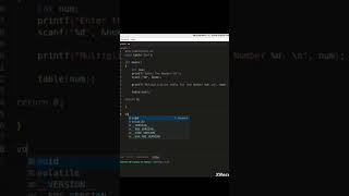 Multiplication table using function in c programming | c programming in Linux