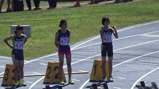 女子1年100m_準決勝3組_第26回北海道中学新人陸上20190921