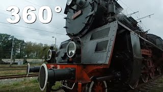 360 VR - STEAM TRAIN - Old locomotive and railway carriages - Virtual Reality 360° [ Ol49-59 ]