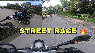 DUKE 200 v NS200 v FZ250 STREET RACE🔥🔥😯  BP HIGHWAY