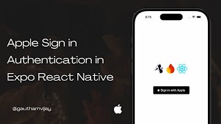 Apple Sign-in implementation in Firebase Authentication - Expo React Native Application