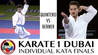 Damian QUINTERO vs Laurenz BERNER. Karate1 Dubai 2016. Final Individual Male Kata