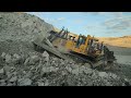 pushing the bulldozer beyond maximum limits komatsu d375a 8 preparing loading area for the excavator