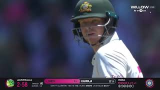 Steve Smith falls one short of 10000 test runs, India Vs Australia , BGT ,4th Test #indvsaus